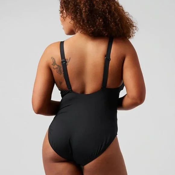 Athleta Hermosa One Piece Swimsuit size XS Black - Picture 5 of 6